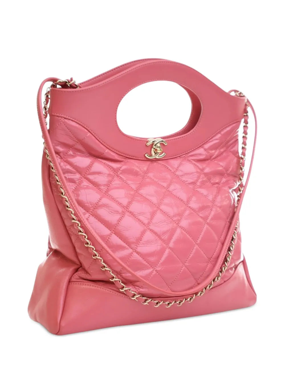 Pre-OwnedCHANEL Pre-Owned2019 Small Shiny Aged Calfskin 31 Shopping Bag satchel