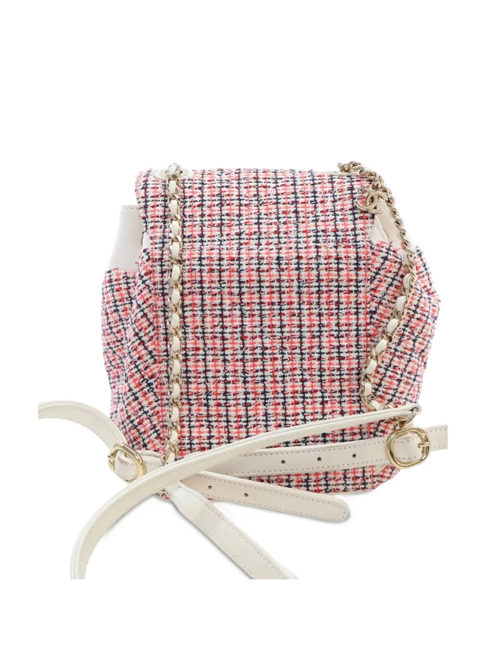 Pre-OwnedCHANEL Pre-Owned2019 Tweed and Lambskin CC Mania backpack