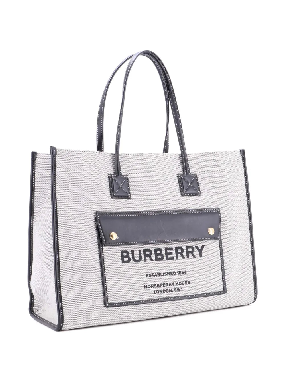 Pre-OwnedBurberry Pre-OwnedFreya Shopping Canvas with Leather Medium tote bag