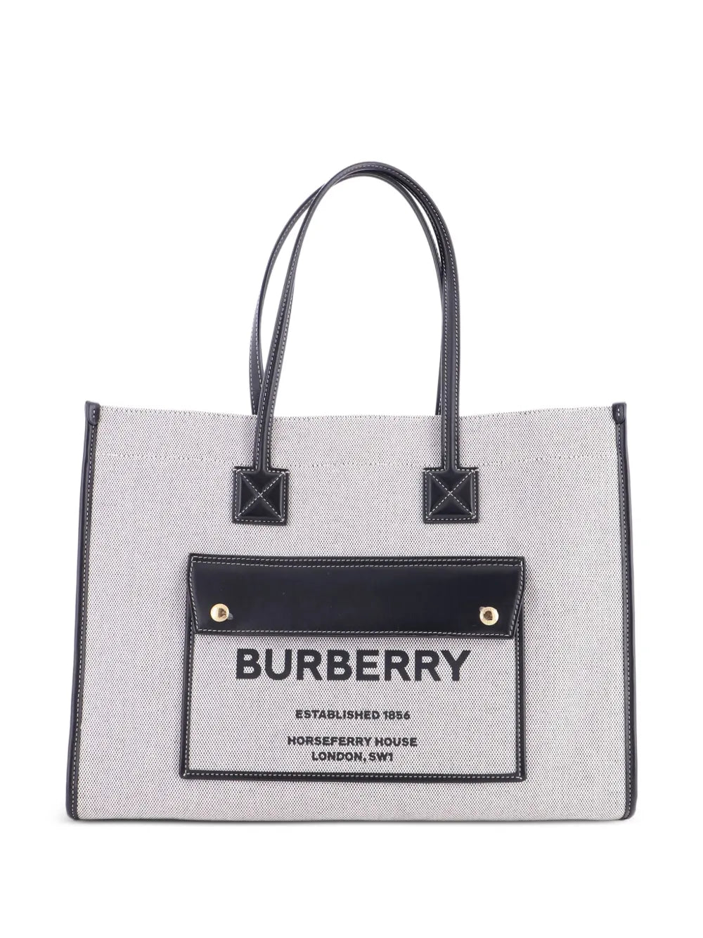 Pre-OwnedBurberry Pre-OwnedFreya Shopping Canvas with Leather Medium tote bag