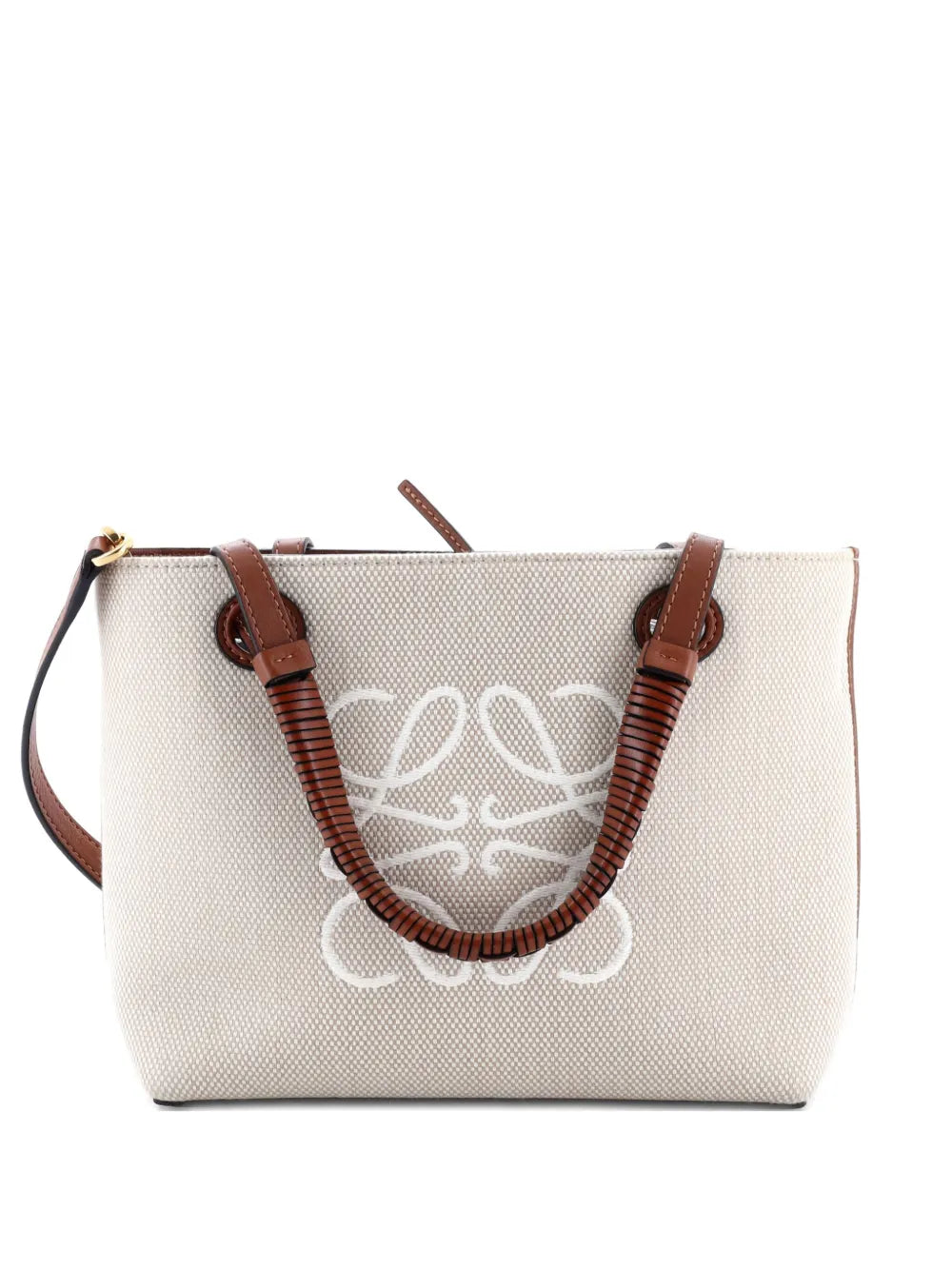 Pre-OwnedLoewe Pre-OwnedAnagram Square Basket Tote Canvas Mini shoulder bag