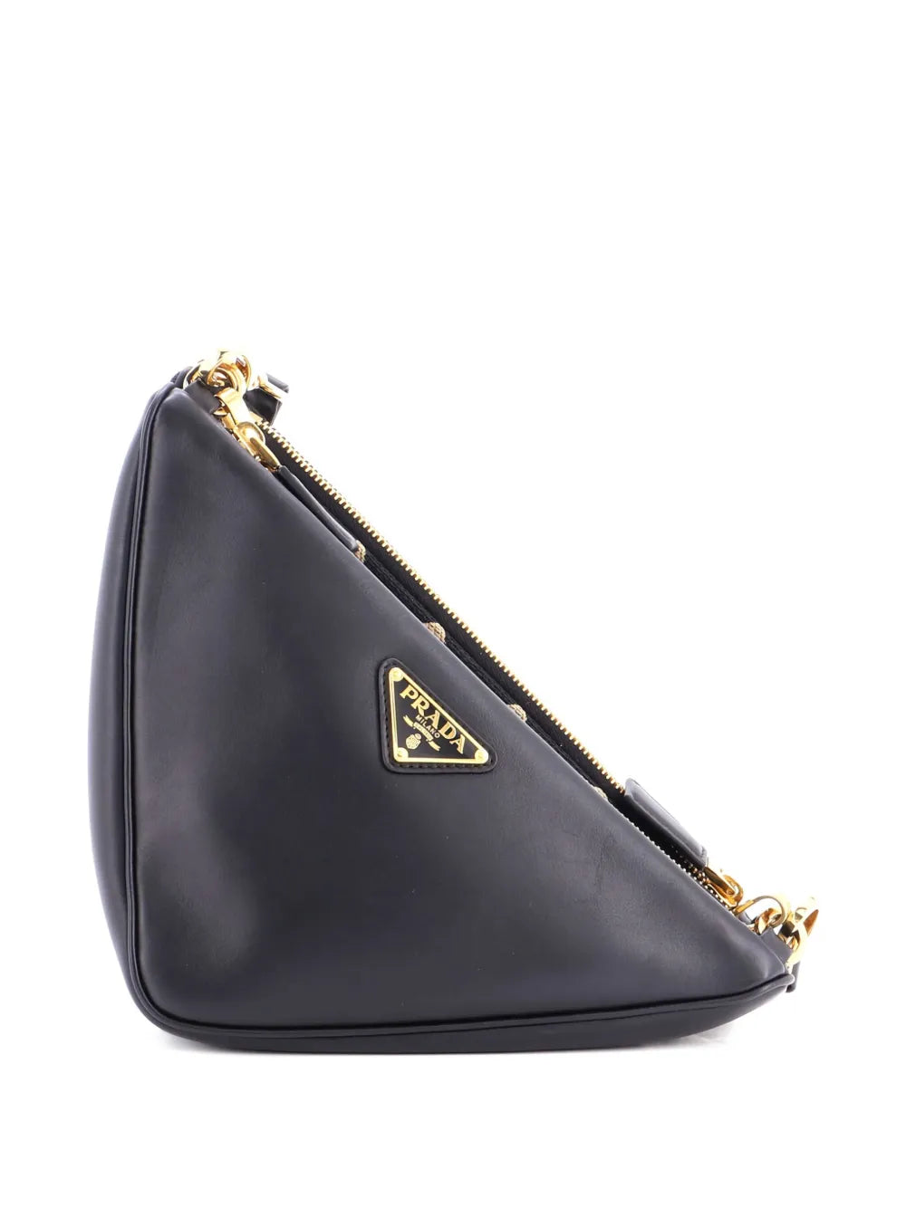 Pre-OwnedPrada Pre-OwnedDouble Symbole Triangle Bag Leather and Jacquard Mini shoulder bag
