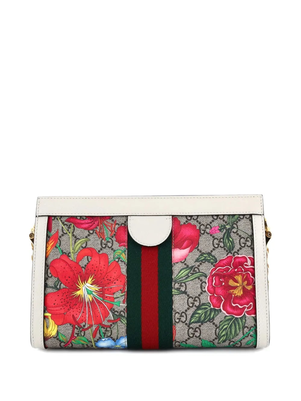 Pre-OwnedGucci Pre-OwnedOphidia Chain Shoulder Bag Flora GG Coated Canvas Small crossbody bag
