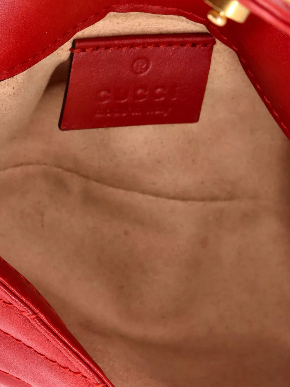 Pre-OwnedGucci Pre-OwnedGG Marmont Flap Bag Matelasse Leather Super Mini crossbody bag