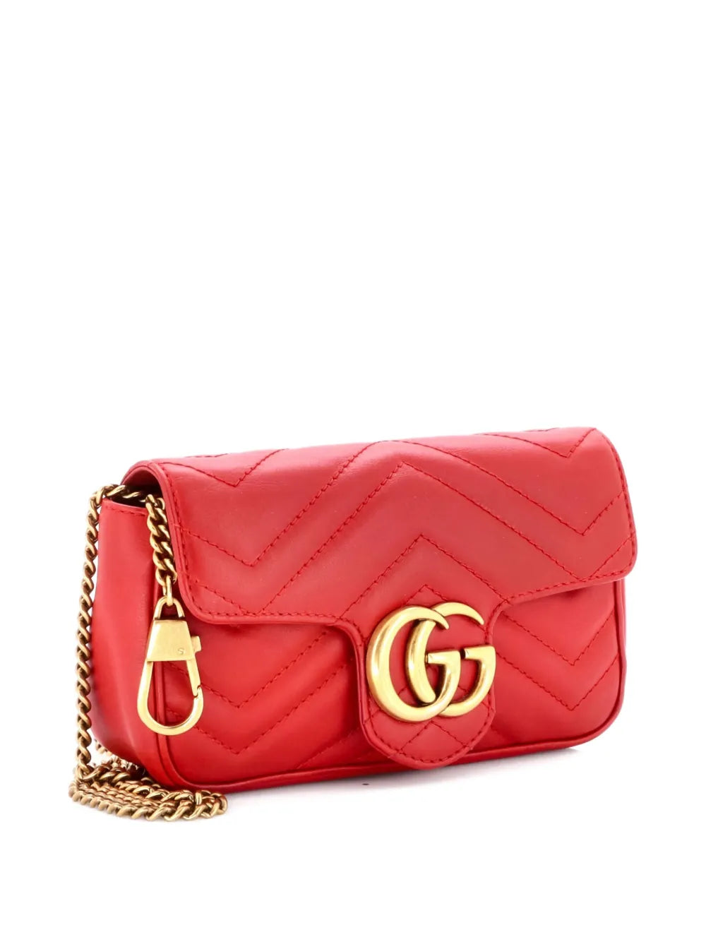 Pre-OwnedGucci Pre-OwnedGG Marmont Flap Bag Matelasse Leather Super Mini crossbody bag