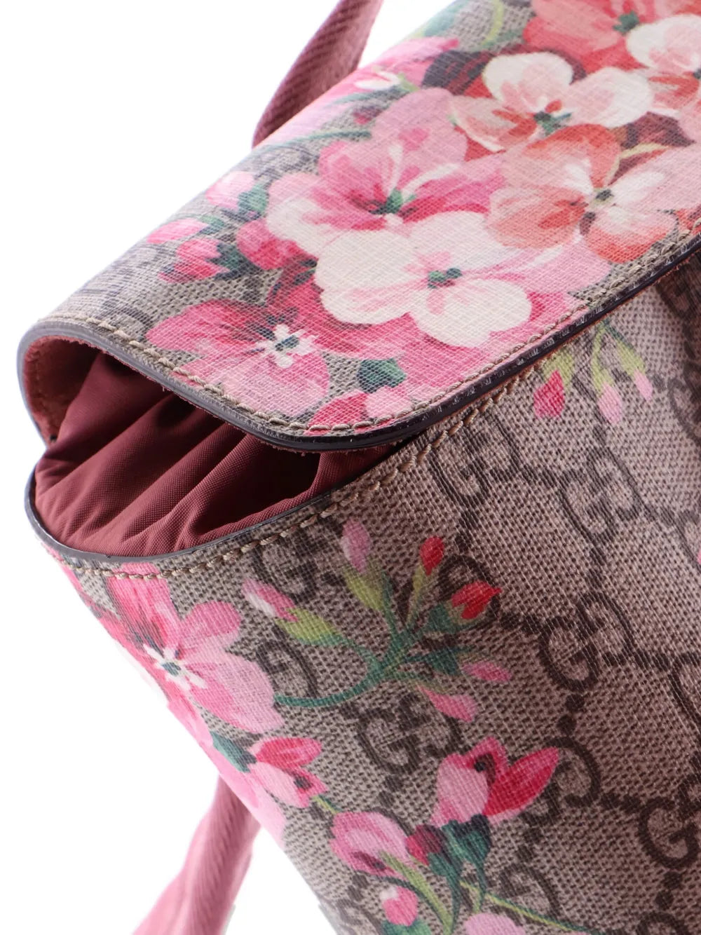 Pre-OwnedGucci Pre-OwnedBuckle Blooms Print GG Coated Canvas Small backpack