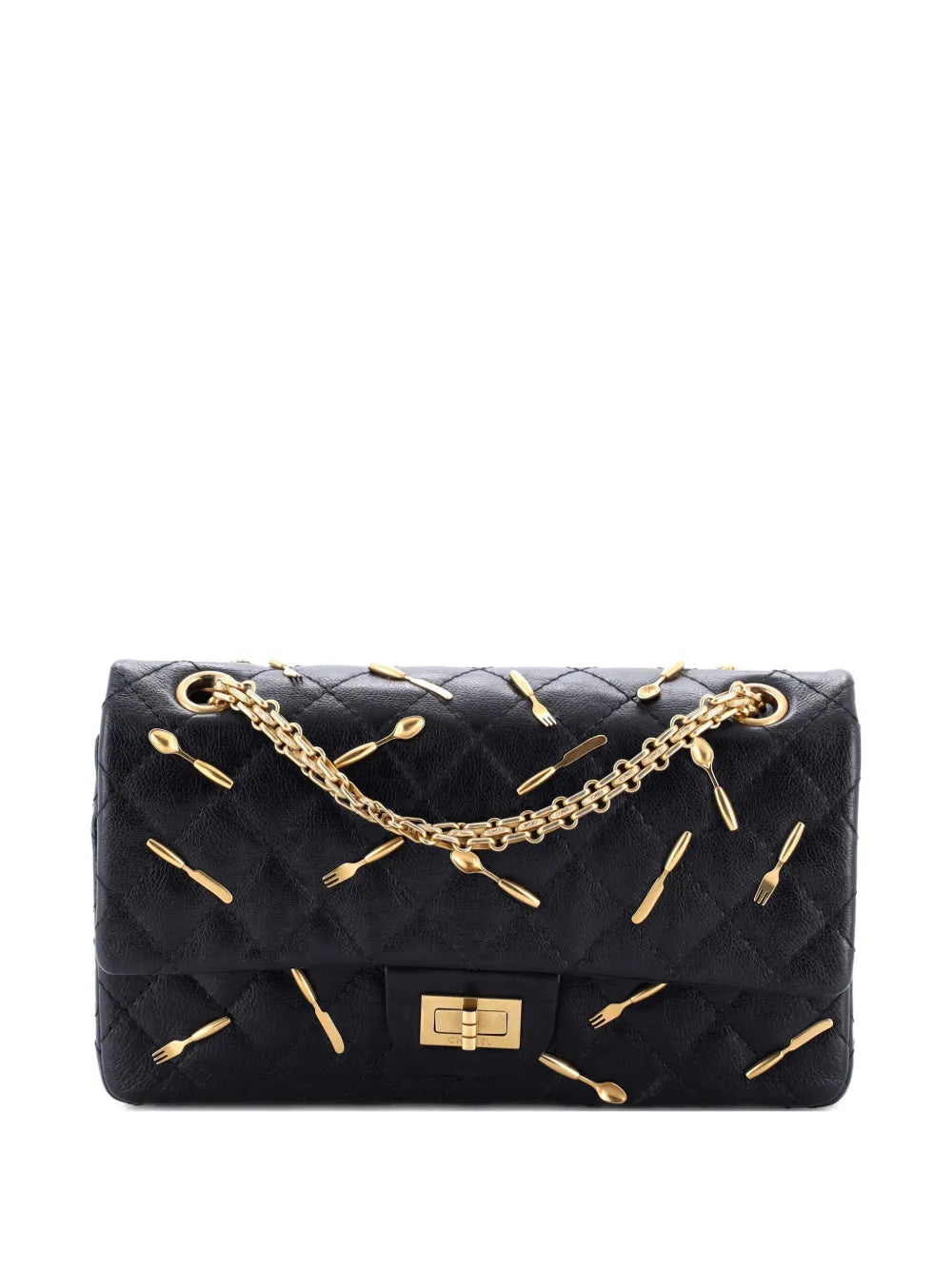 Pre-OwnedCHANEL Pre-OwnedBrasserie Charms Reissue 2.55 Flap Bag Quilted Calfskin 225 shoulder bag