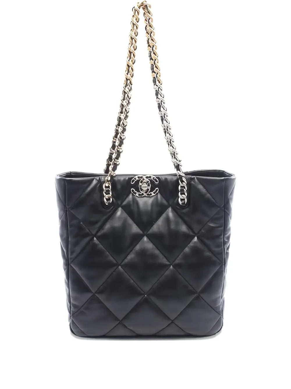 Pre-OwnedCHANEL Pre-Owned2021 19 quilted chain-link tote bag
