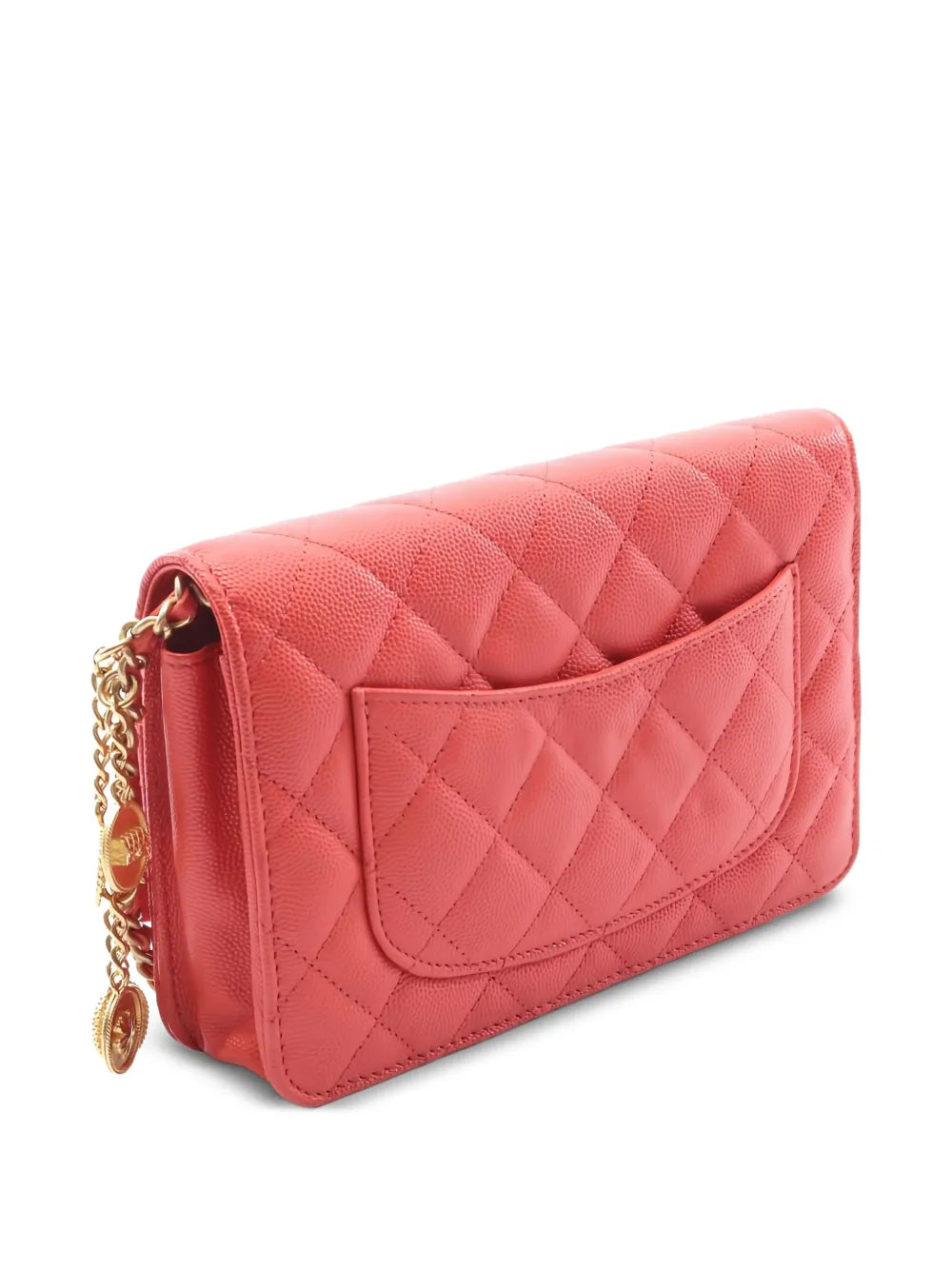 Pre-OwnedCHANEL Pre-Owned2021 Matelassé chain wallet diamond quilted clutch bag