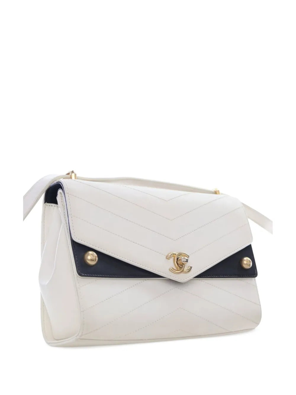 Pre-OwnedCHANEL Pre-Owned2019 Medium Chevron Calfskin Casual Trip Flap crossbody bag