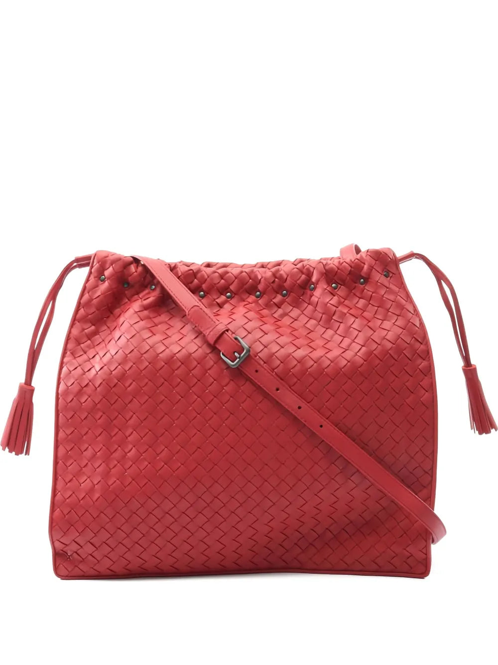Pre-OwnedBottega Veneta Pre-Owned2010s Intrecciato tassel-detail shoulder bag