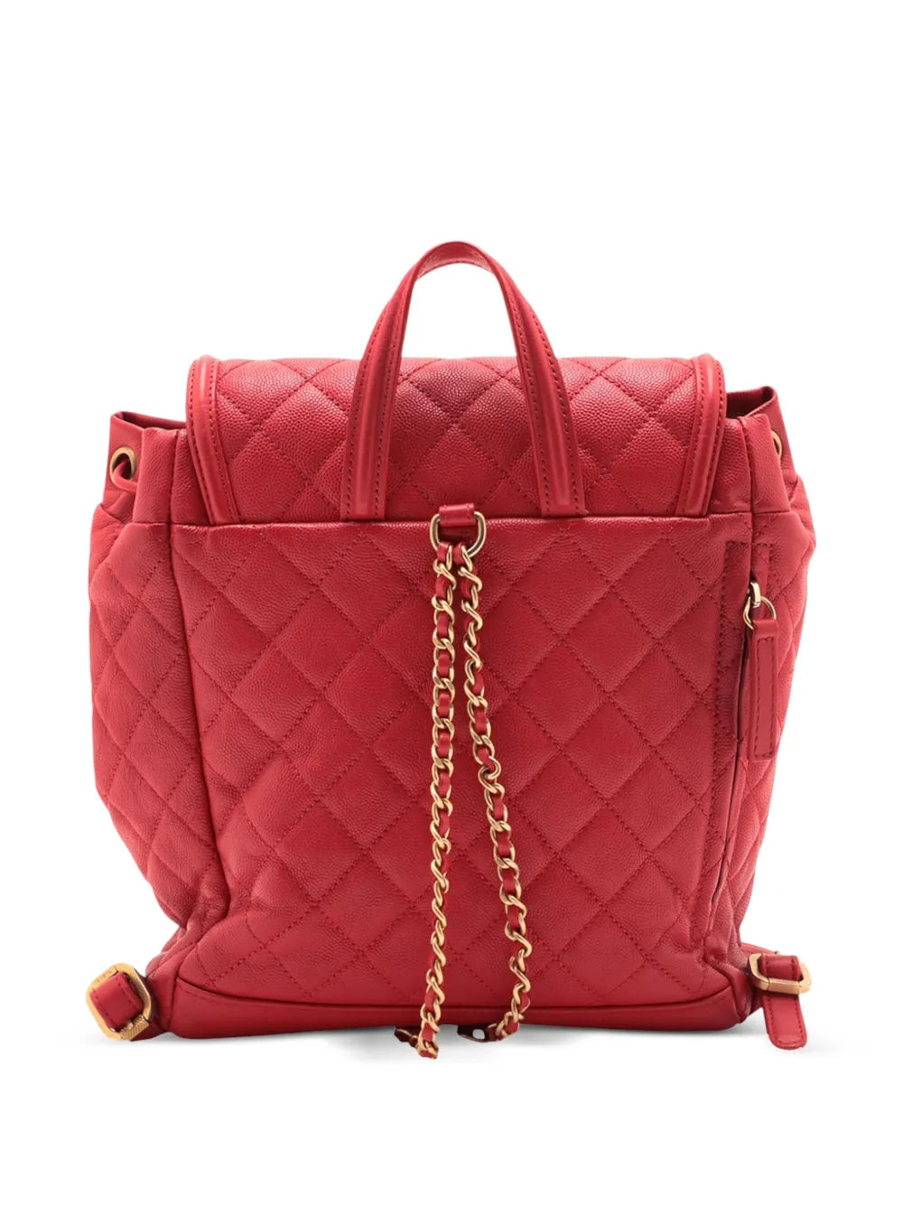 Pre-OwnedCHANEL Pre-Owned2018 Quilted Caviar CC Filigree backpack
