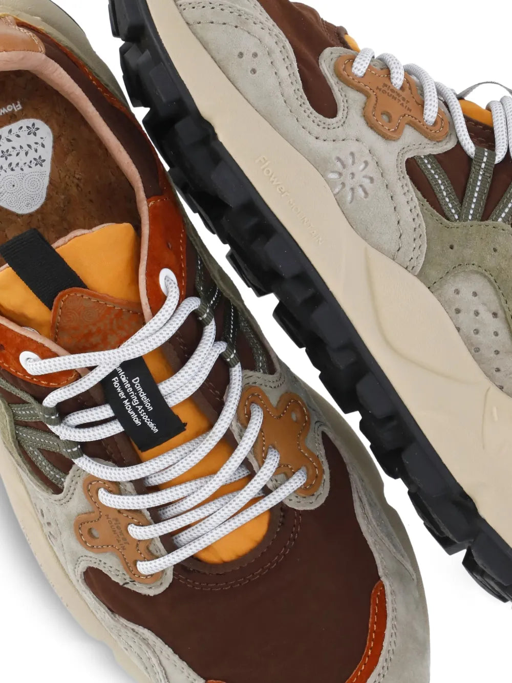 Flower Mountain Cutout Leather Trainer