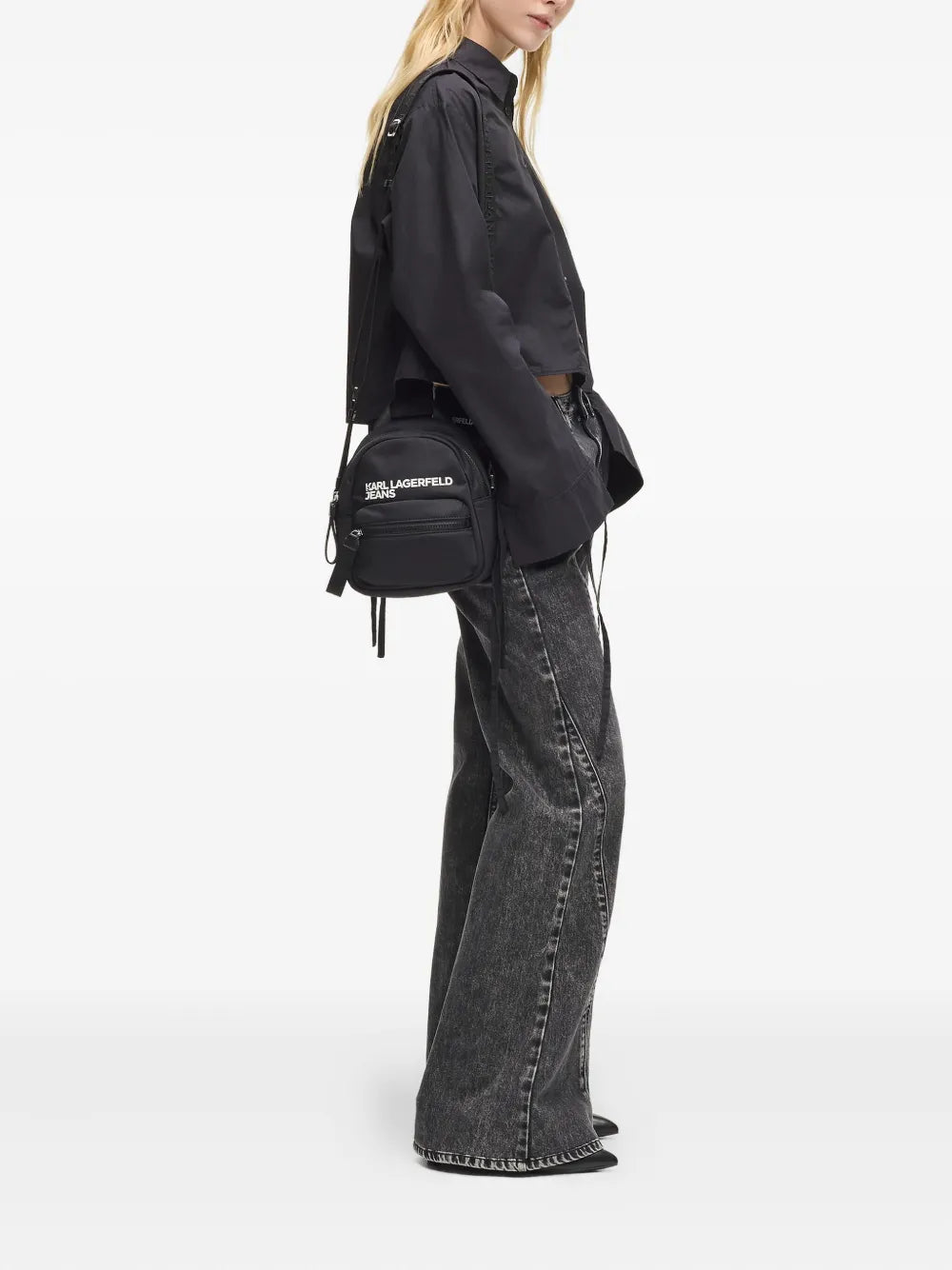 Karl Lagerfeld Jeanslogo-strap backpack