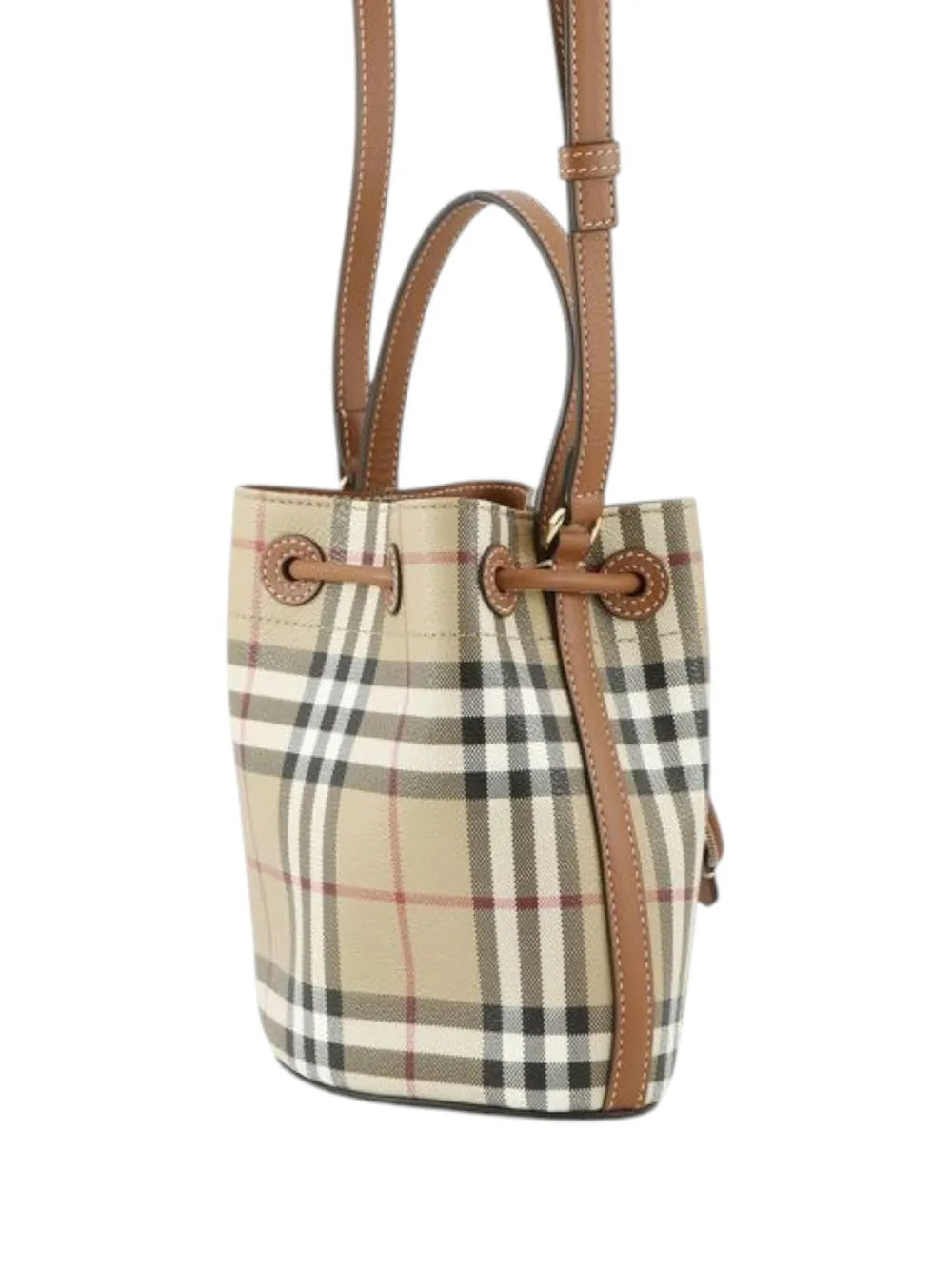 Pre-OwnedBurberry Pre-Owned2023-2025 House Check Coated Canvas Bucket Bag satchel