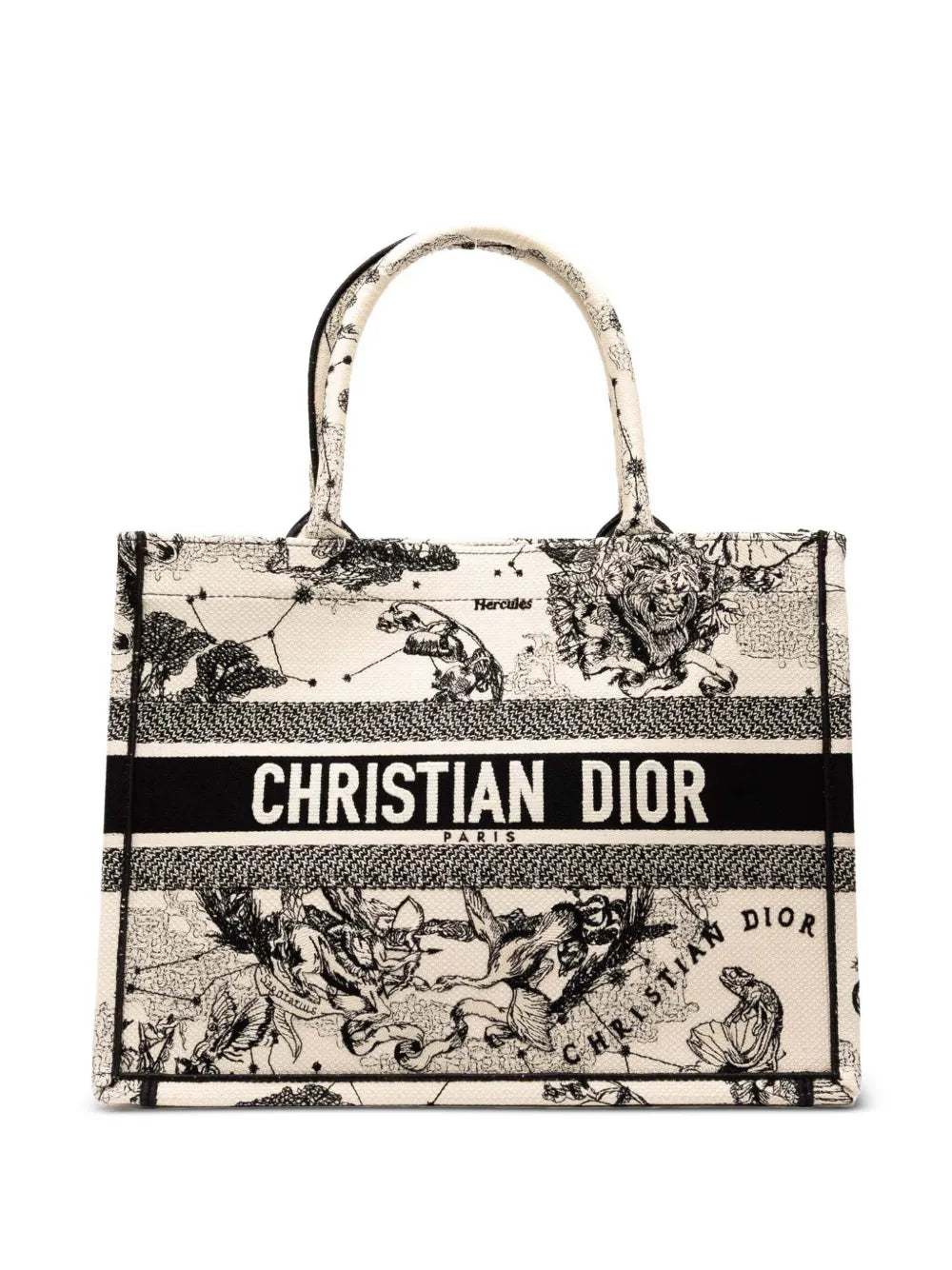 Pre-OwnedChristian Dior Pre-Owned2023 Medium Canvas Embroidered Zodiac Toile De Jouy Book tote bag