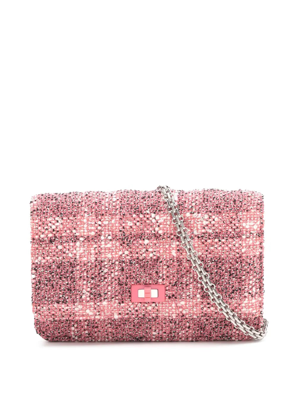 Pre-OwnedCHANEL Pre-Owned2019 Reissue 2.55 Quilted Tweed Wallet On Chain crossbody bag