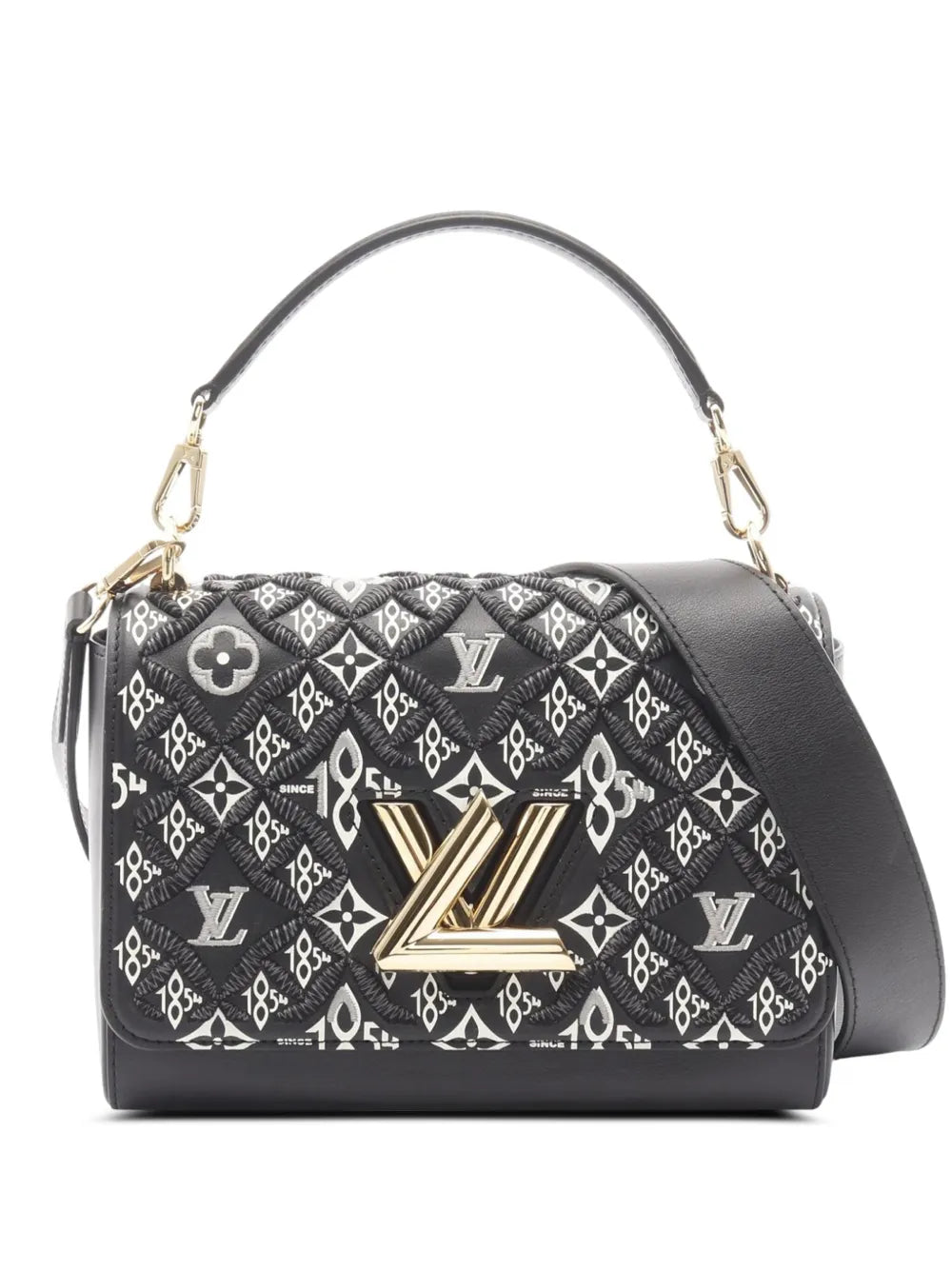 Pre-OwnedLouis Vuitton Pre-Owned2021-2025 Monogram Jacquard Since 1854 Twist MM satchel