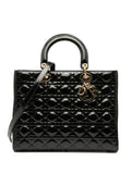 Pre-OwnedChristian Dior Pre-Owned2013 Large Patent Cannage Lady Dior satchel