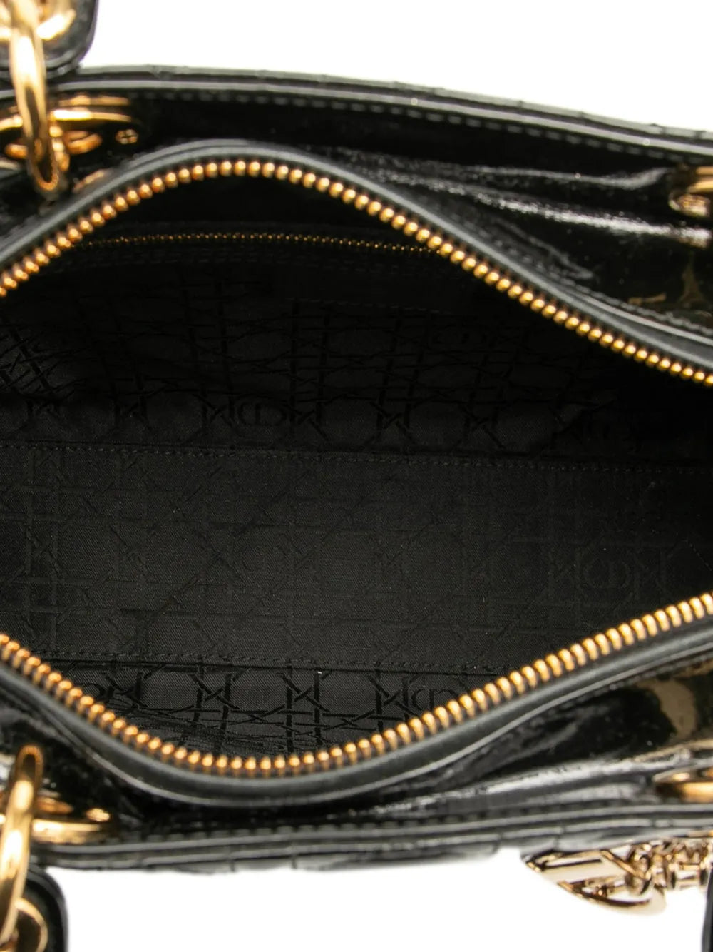 Pre-OwnedChristian Dior Pre-Owned2013 Large Patent Cannage Lady Dior satchel