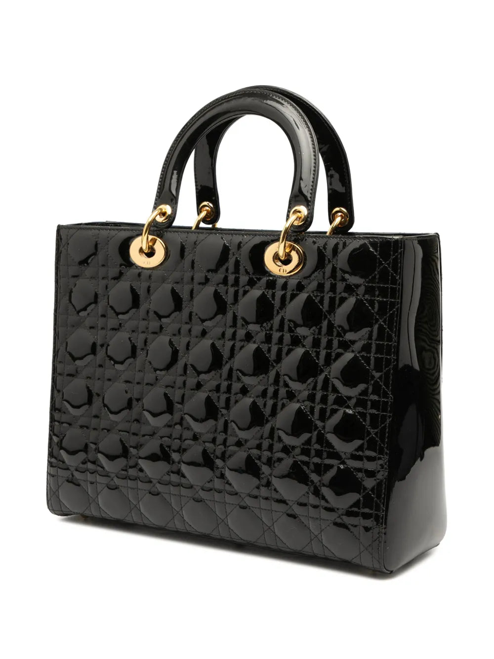 Pre-OwnedChristian Dior Pre-Owned2013 Large Patent Cannage Lady Dior satchel