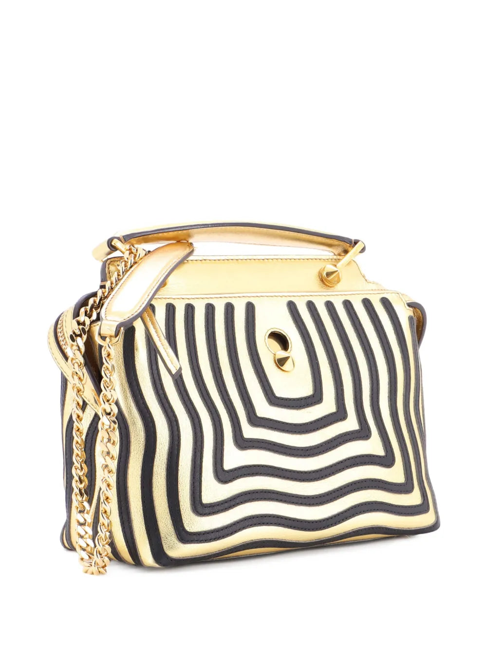 Pre-OwnedFendi Pre-OwnedDotCom Click Top Handle Bag Hypnotic Leather Small satchel