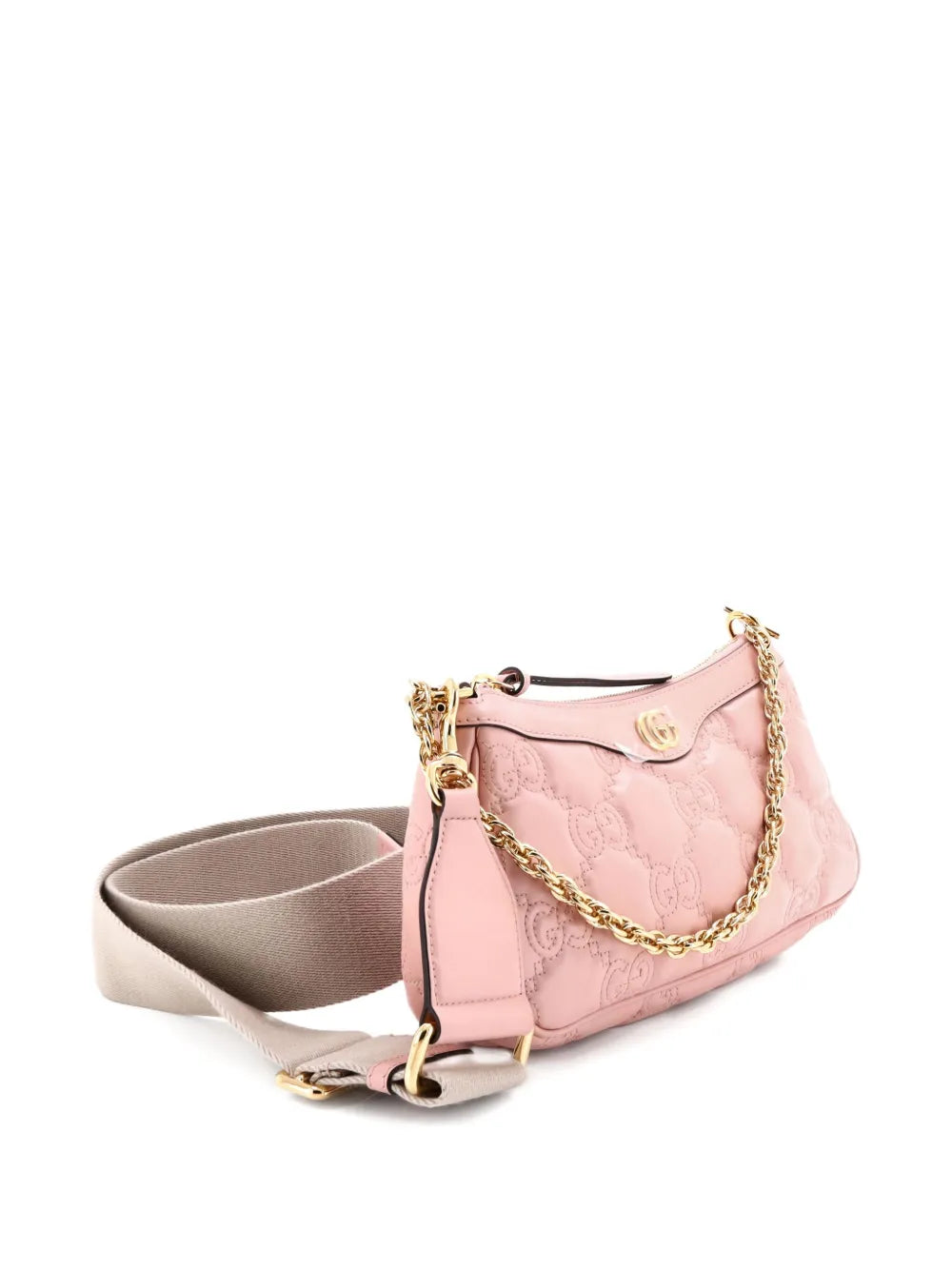 Pre-OwnedGucci Pre-OwnedZip GG Embossed Matelasse Leather Mini shoulder bag