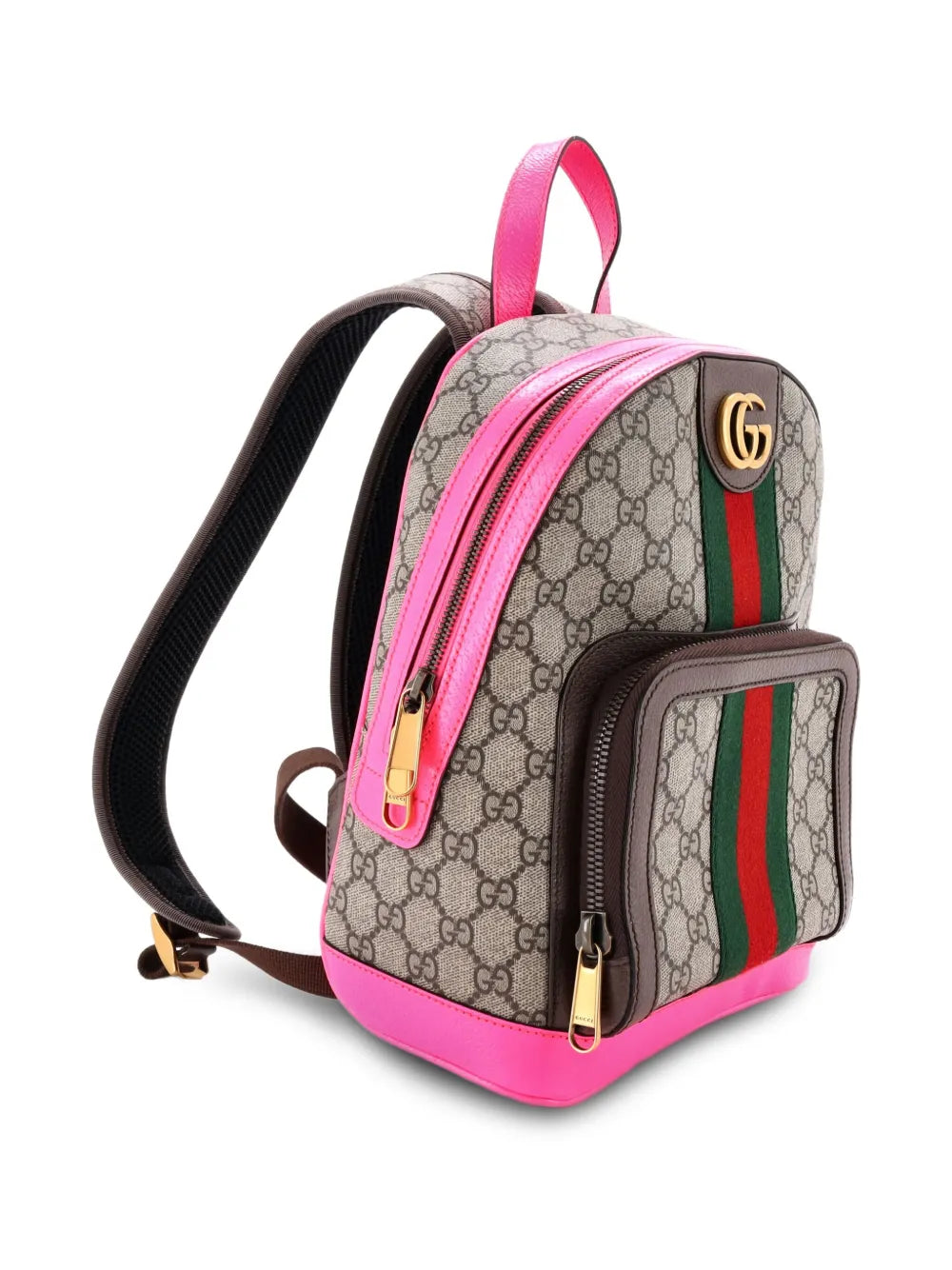 Pre-OwnedGucci Pre-OwnedOphidia GG Coated Canvas and Leather Small backpack