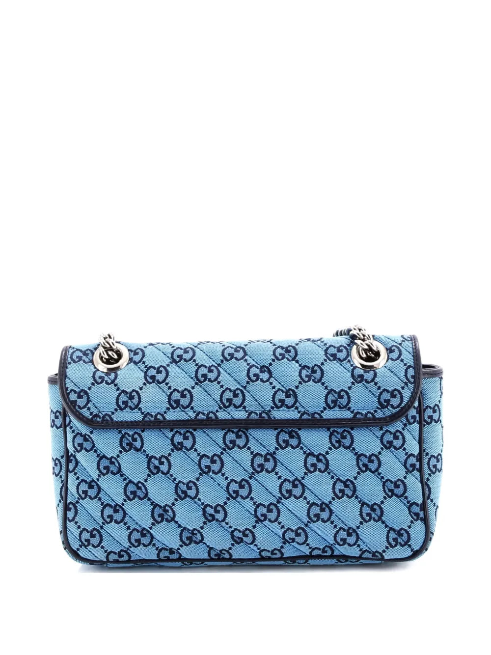 Pre-OwnedGucci Pre-OwnedGG Marmont Flap Bag Diagonal Quilted GG Canvas with Leather Small shoulder bag