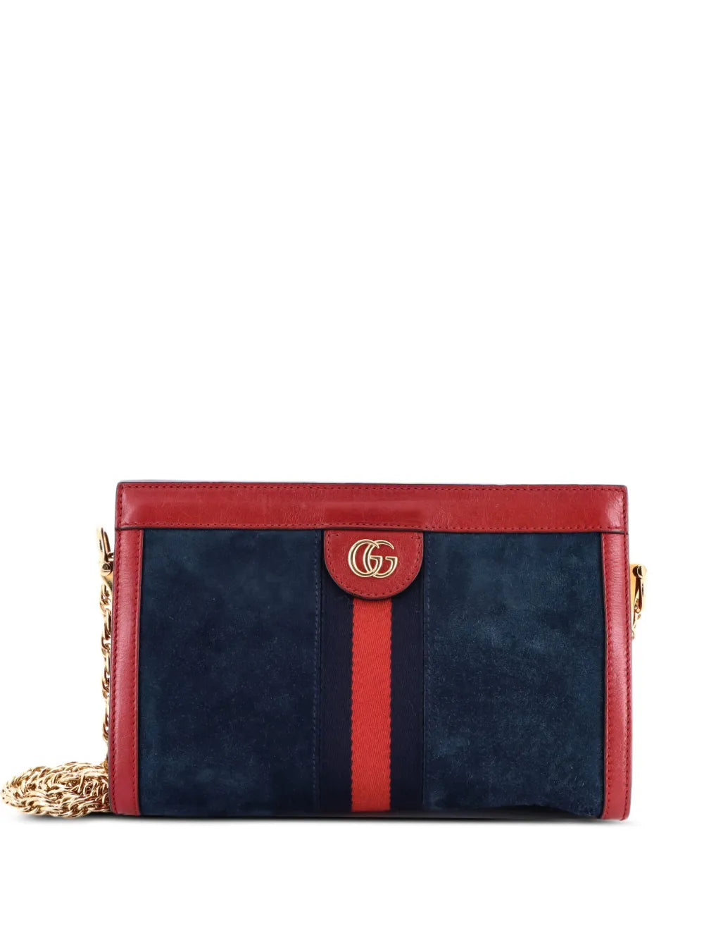 Pre-OwnedGucci Pre-OwnedOphidia Chain Suede Small shoulder bag
