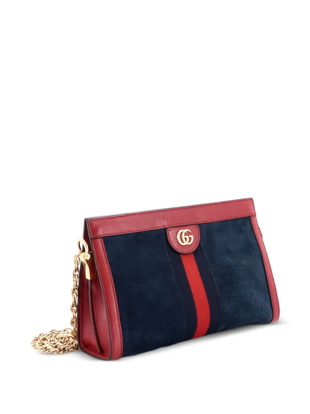 Pre-OwnedGucci Pre-OwnedOphidia Chain Suede Small shoulder bag