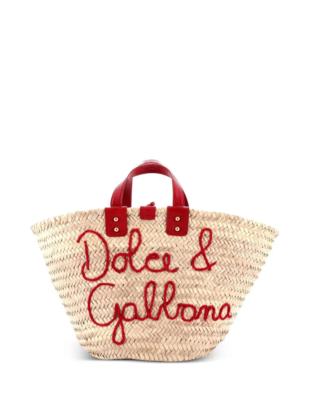 Pre-OwnedDolce & Gabbana Pre-OwnedKendra Logo Basket Bag Embroidered Straw tote bag