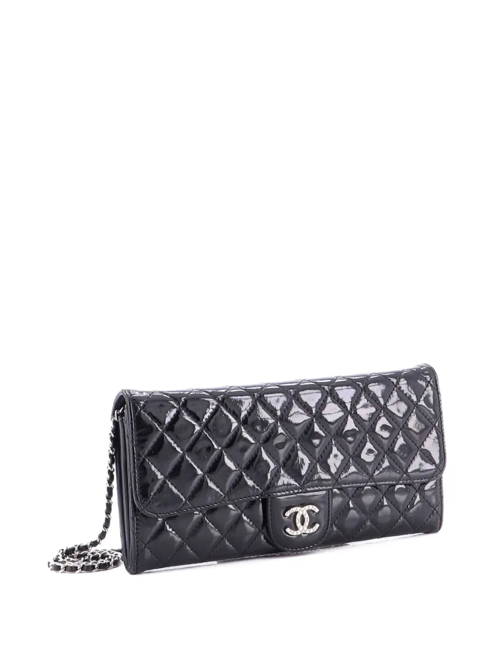 Pre-OwnedCHANEL Pre-OwnedBrilliant Wallet on Chain Quilted Patent East West clutch bag