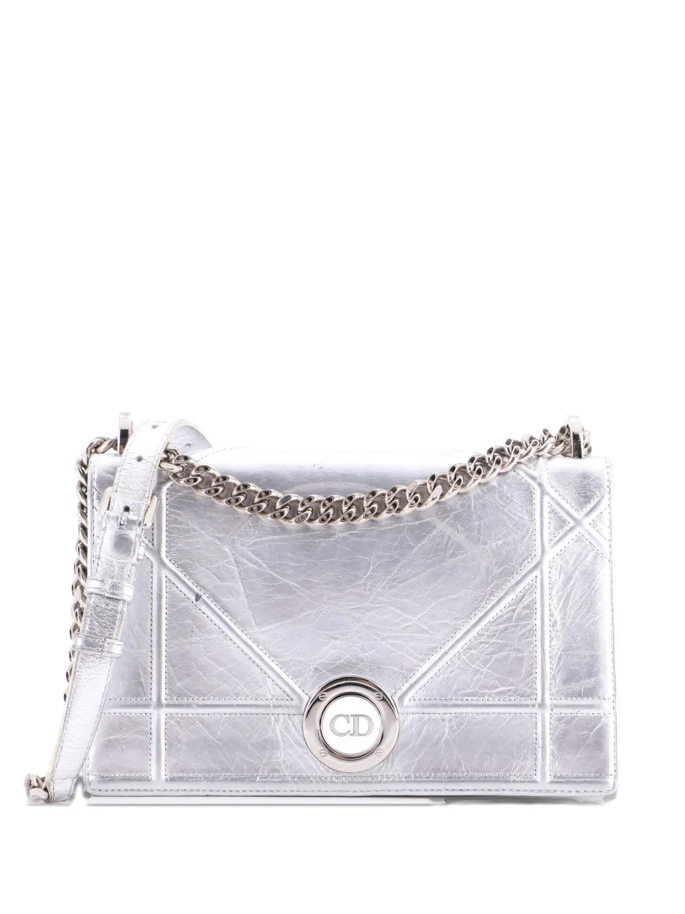 Pre-OwnedChristian Dior Pre-OwnedDiorama Clasp Flap Bag Crinkled Lambskin Medium crossbody bag