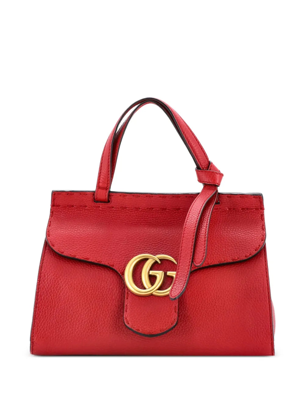 Pre-OwnedGucci Pre-OwnedGG Marmont Top Handle Bag Leather Mini satchel