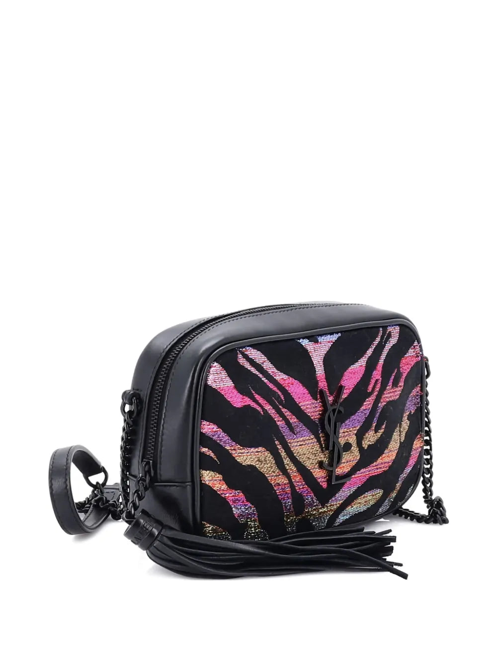 Pre-OwnedSaint Laurent Pre-OwnedLou Camera Bag Glitter Jacquard and Leather Mini crossbody bag