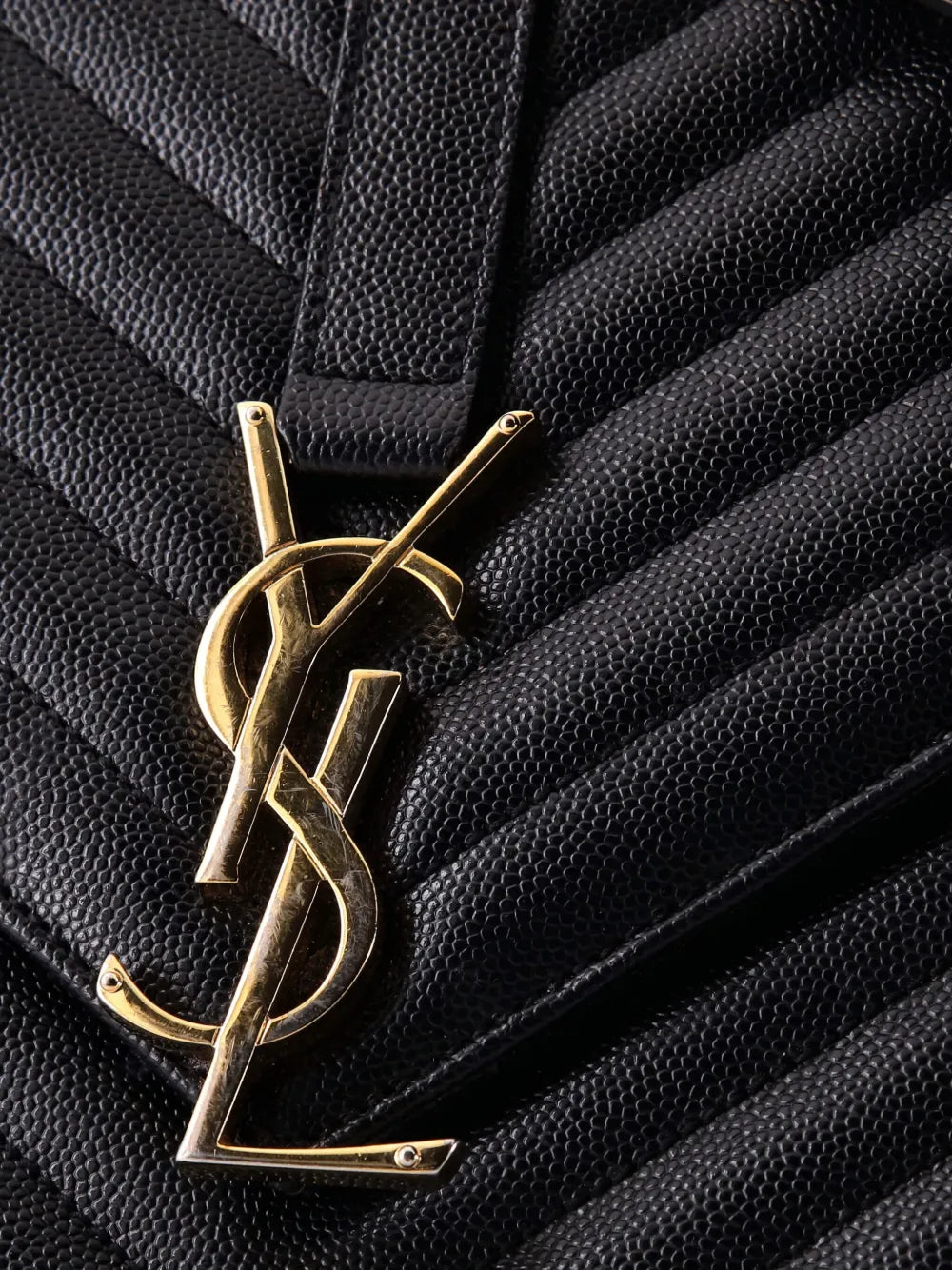 Pre-OwnedSaint Laurent Pre-OwnedClassic Monogram Envelope Satchel Matelasse Chevron Leather Large shoulder bag