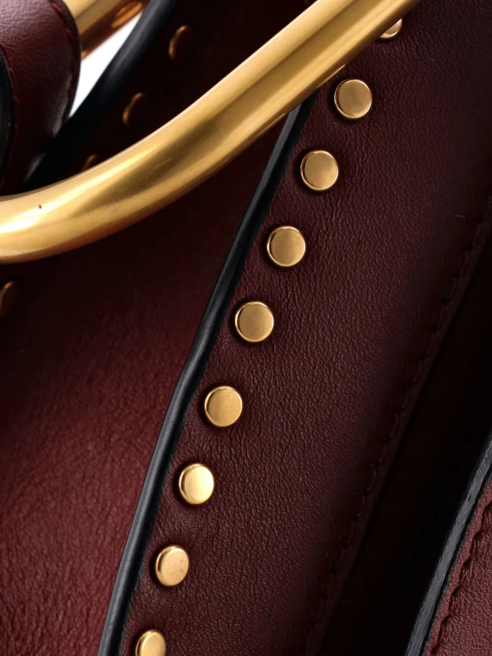 Pre-OwnedChlo?Pre-OwnedHudson Handbag Whipstitch Leather Small crossbody bag