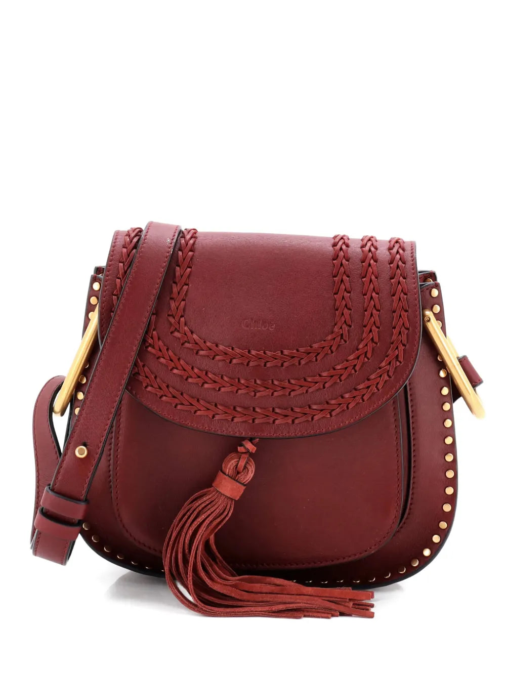 Pre-OwnedChlo?Pre-OwnedHudson Handbag Whipstitch Leather Small crossbody bag