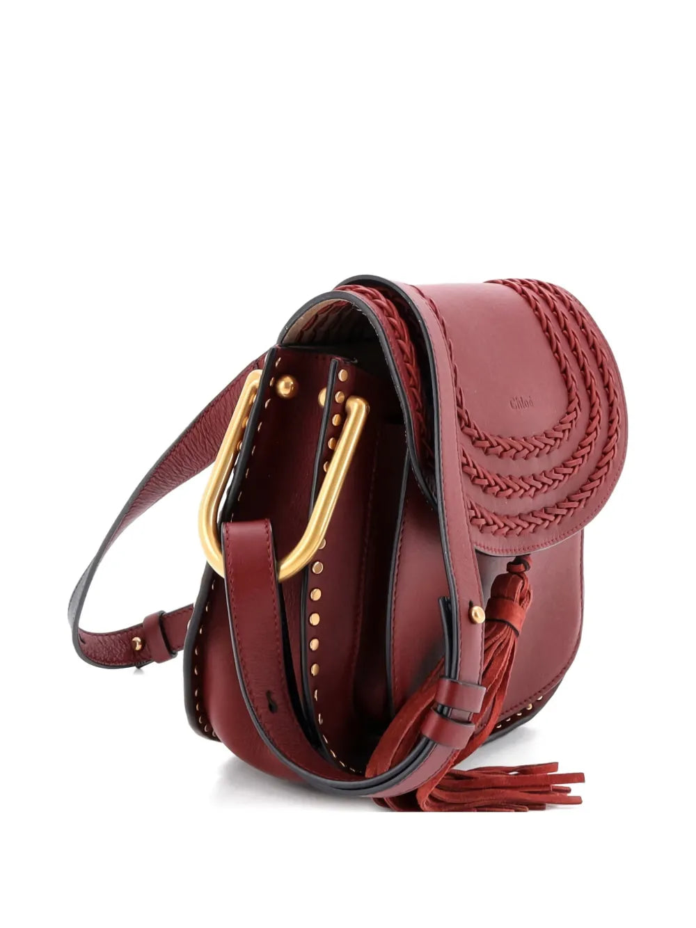 Pre-OwnedChlo?Pre-OwnedHudson Handbag Whipstitch Leather Small crossbody bag