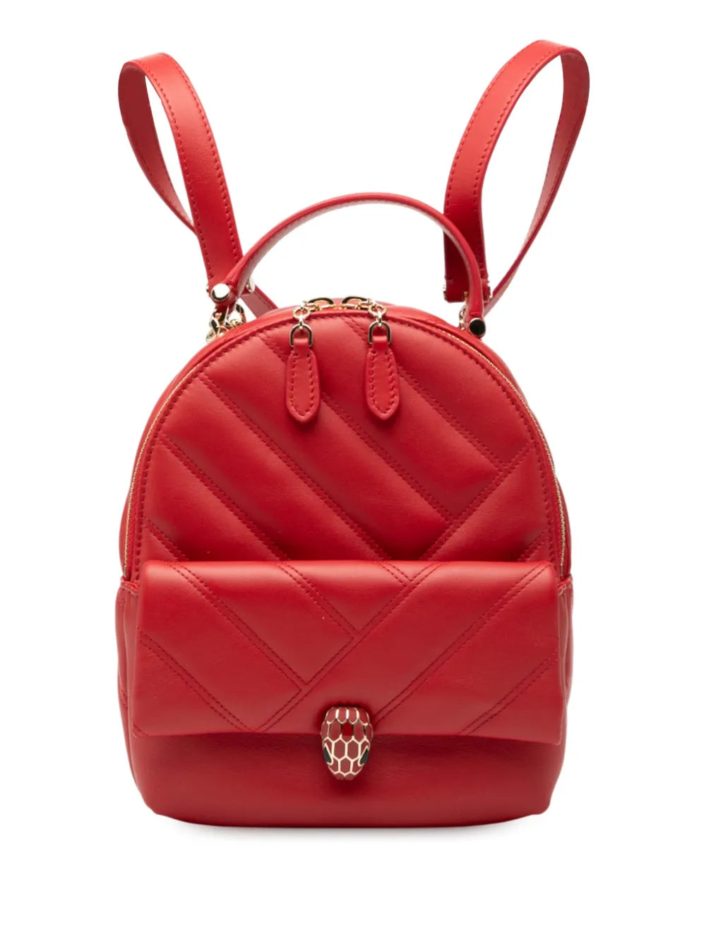 Pre-OwnedBvlgari Pre-Owned2010-2025 Leather Serpenti Cabochon backpack