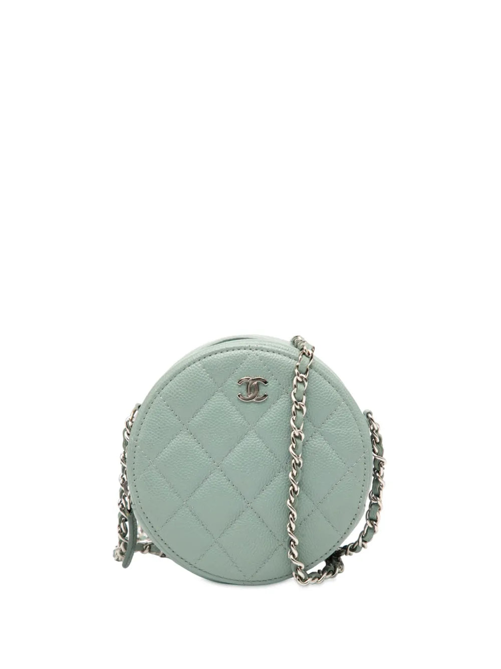 Pre-OwnedCHANEL Pre-Owned2020 CC Quilted Caviar Round Clutch With Chain crossbody bag