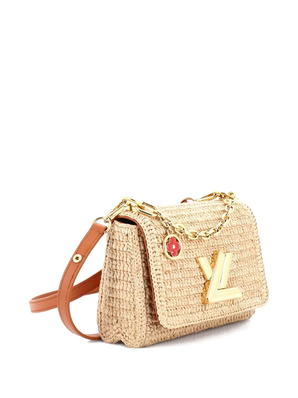 Pre-OwnedLouis Vuitton Pre-OwnedTwist Slim Convertible Handbag Raffia PM shoulder bag