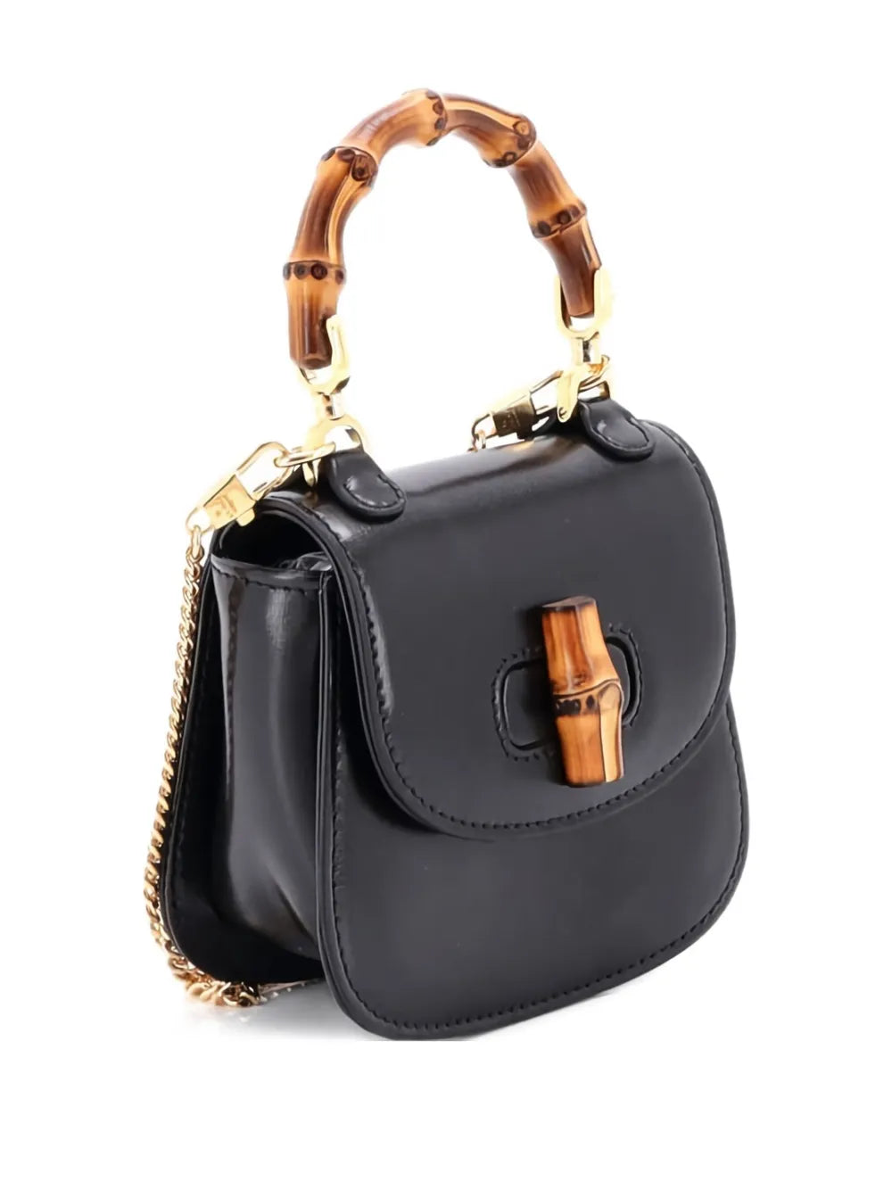 Pre-OwnedGucci Pre-OwnedBamboo 1947 Top Handle Bag Leather Super Mini crossbody bag