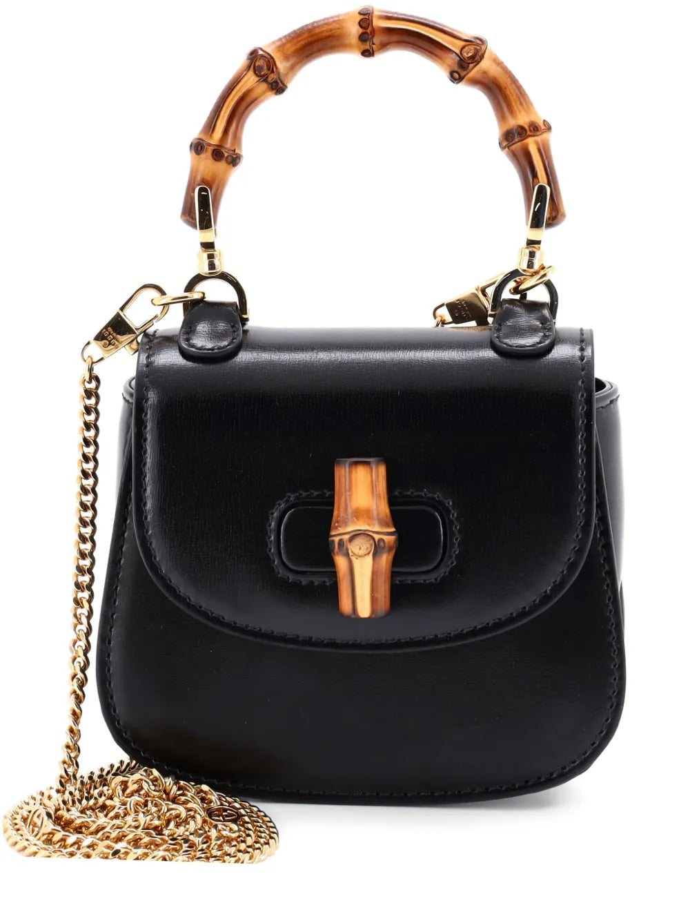 Pre-OwnedGucci Pre-OwnedBamboo 1947 Top Handle Bag Leather Super Mini crossbody bag