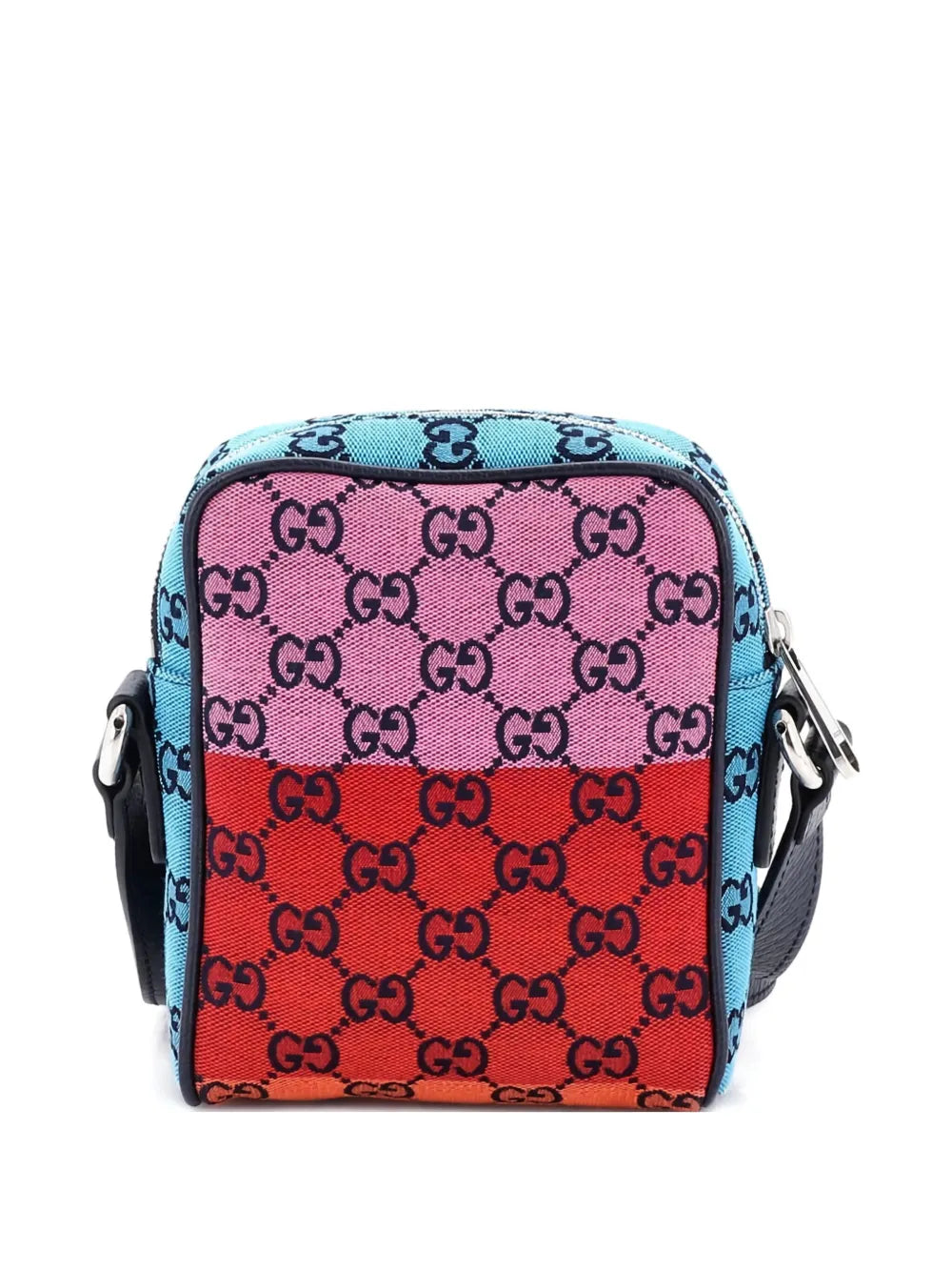Pre-OwnedGucci Pre-OwnedInterlocking G Patch Zip Messenger Bag Multicolor GG Canvas Mini crossbody bag
