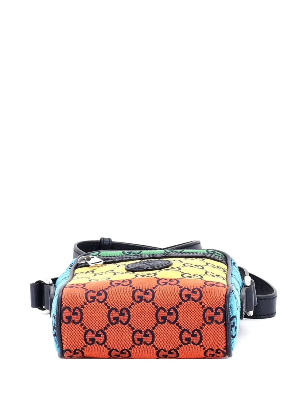 Pre-OwnedGucci Pre-OwnedInterlocking G Patch Zip Messenger Bag Multicolor GG Canvas Mini crossbody bag