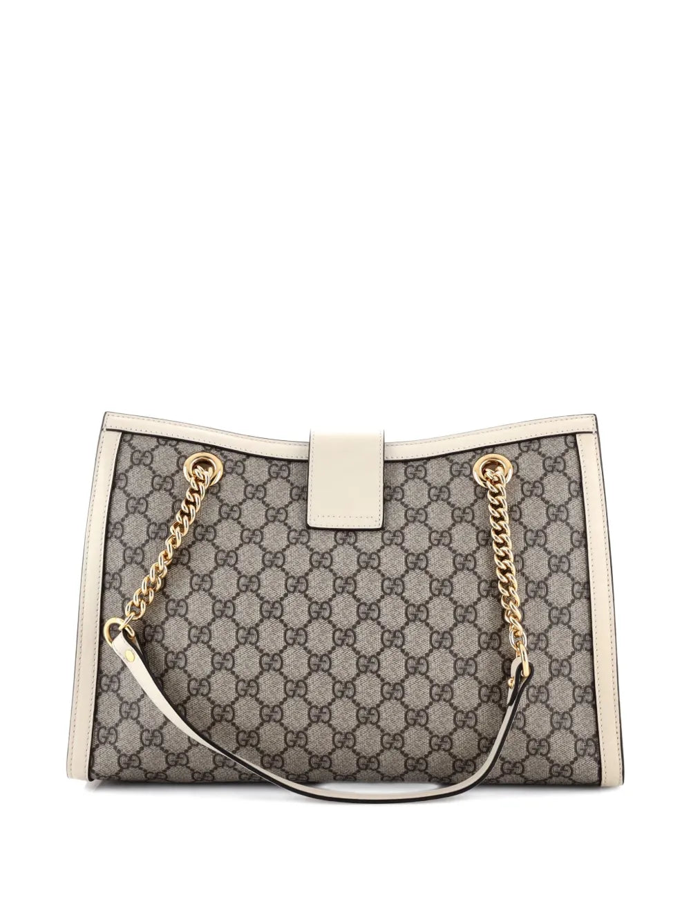 Pre-OwnedGucci Pre-OwnedPadlock Chain GG Coated Canvas with Leather Medium tote bag
