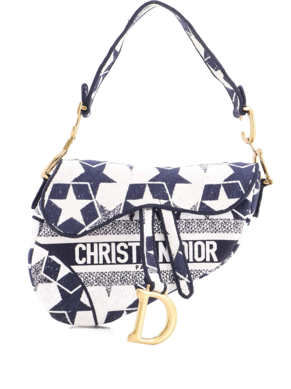 Pre-OwnedChristian Dior Pre-OwnedSaddle Bag Logo Embroidered Canvas Medium shoulder bag