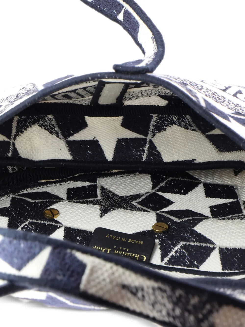 Pre-OwnedChristian Dior Pre-OwnedSaddle Bag Logo Embroidered Canvas Medium shoulder bag